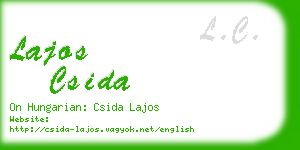 lajos csida business card